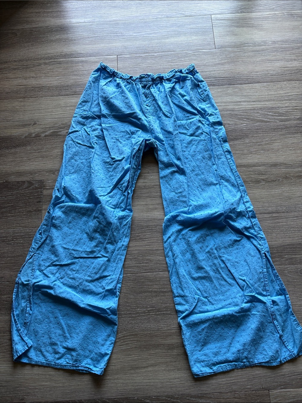 Colsie Light Blue Wide Leg Pajama Pants